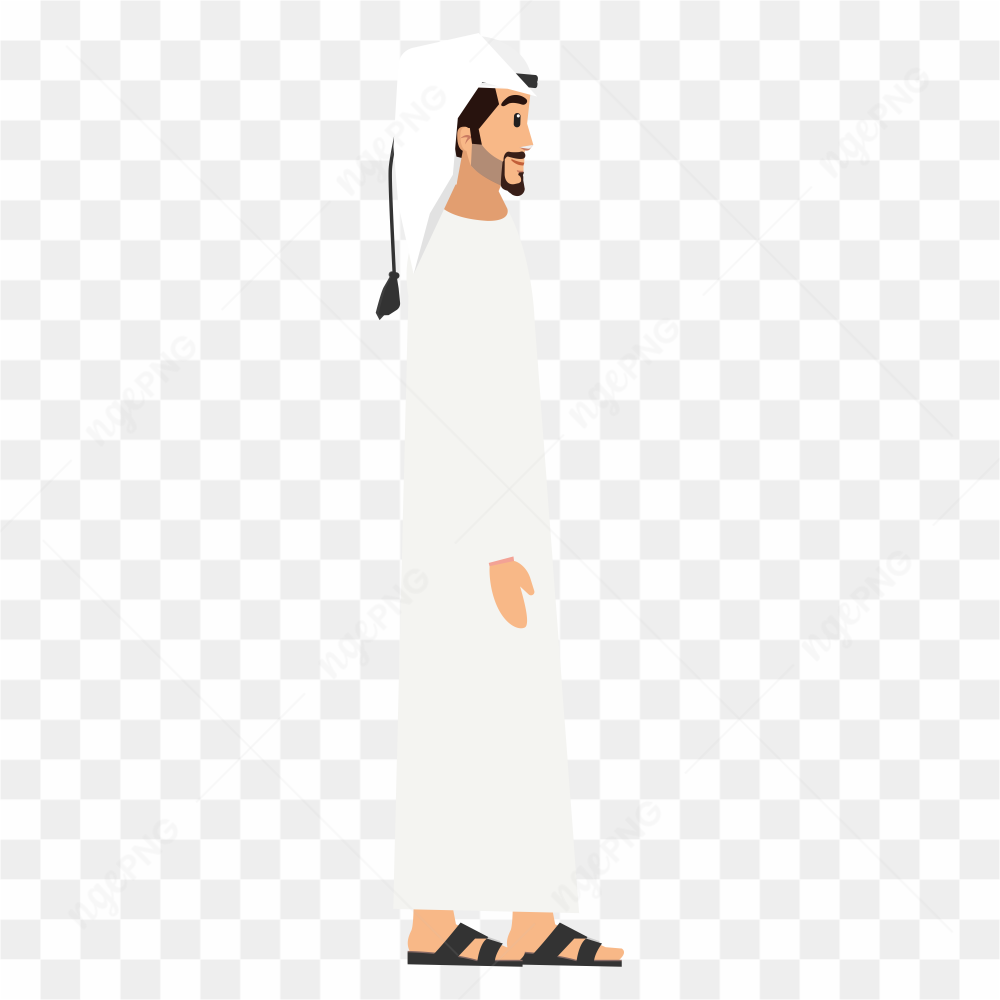 Arab man on transparent background PNG