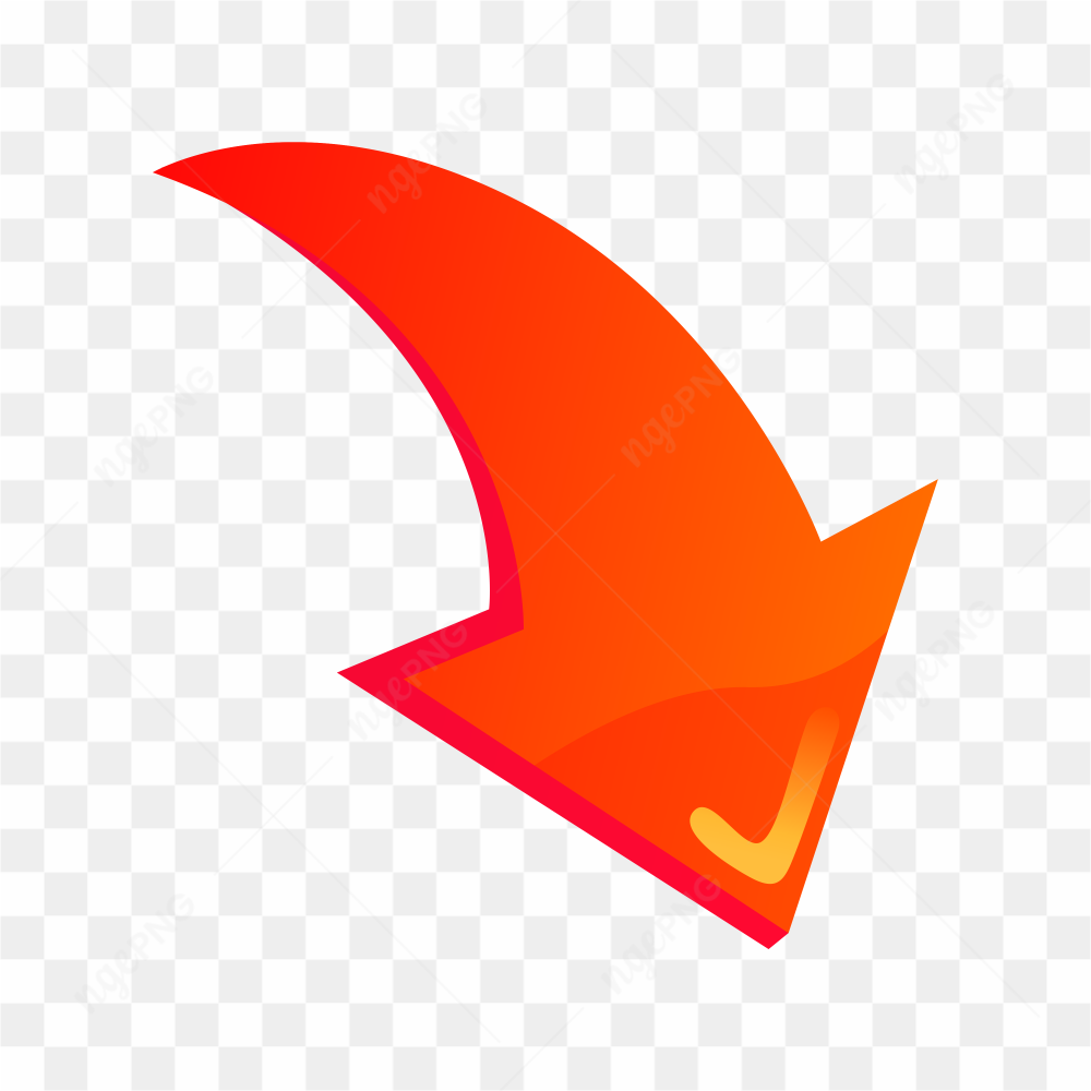 Arrow in red color illustration on transparent background PNG