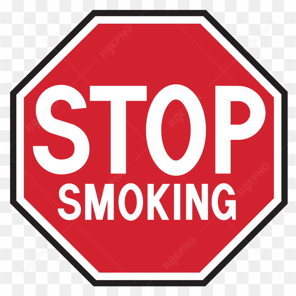 Forbidden no smoking red sign on transparent background PNG