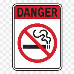No smoke sign illustration isolated on transparent background PNG