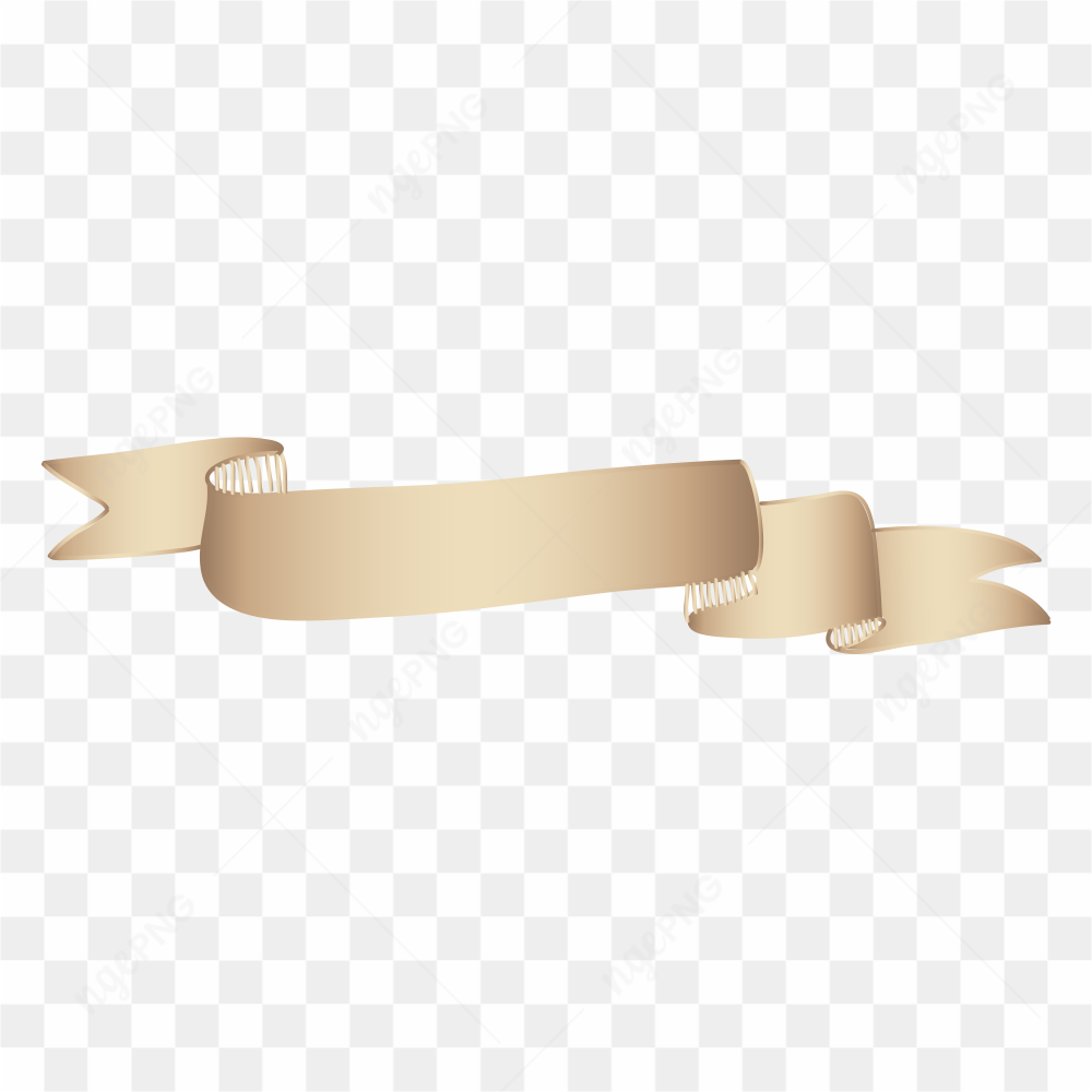 Hand drawn brown banner on transparent background PNG