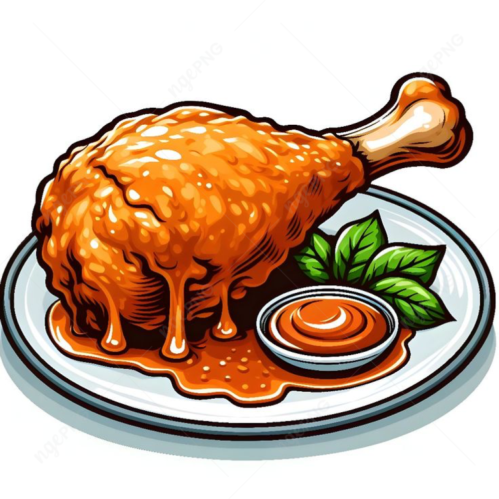 Juicy chicken leg