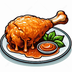 Juicy chicken leg
