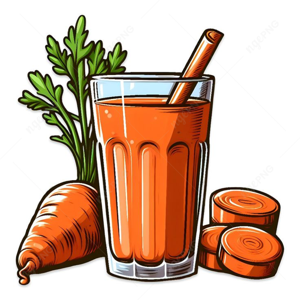 Freshly squeezed carrot juice