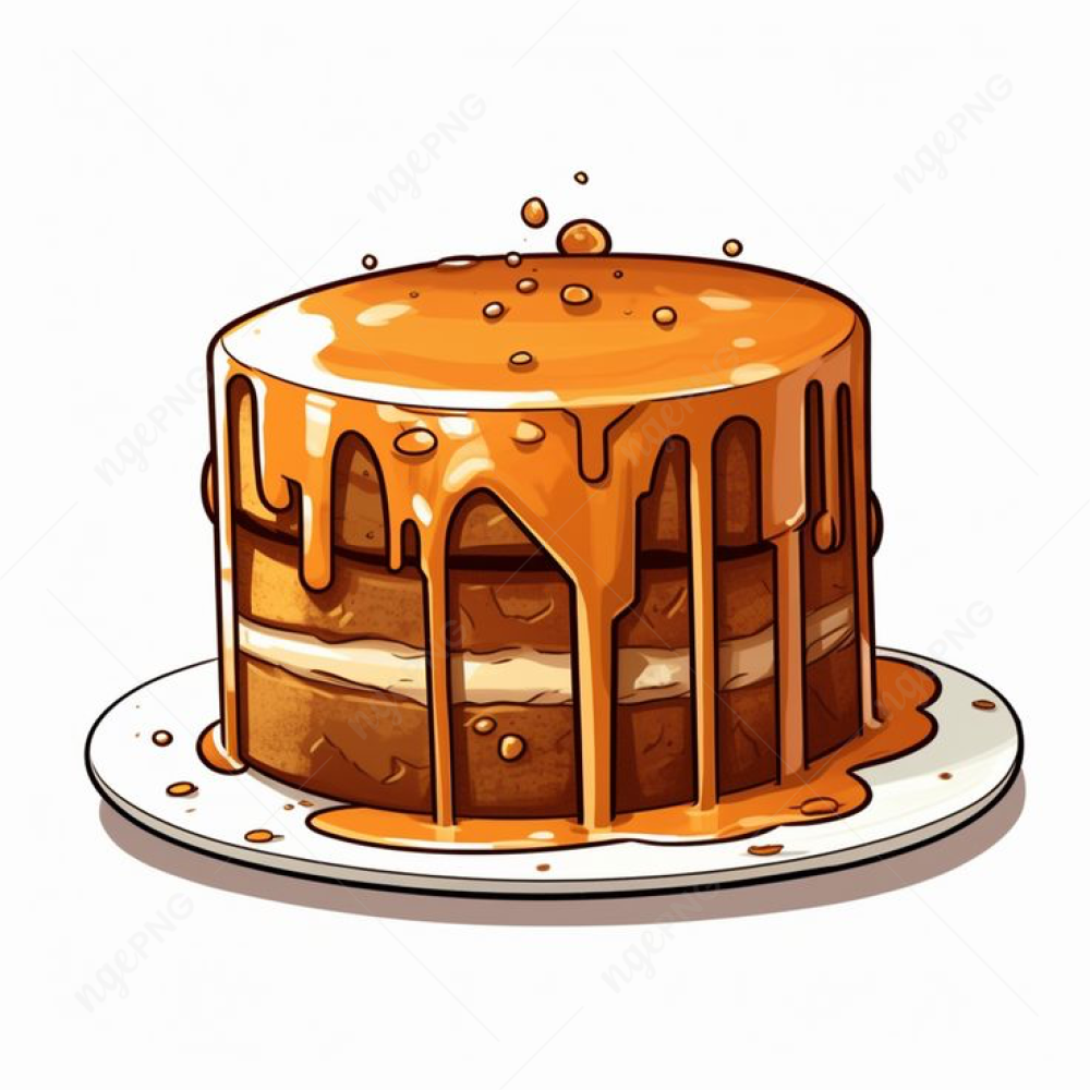 Delicious caramel cake