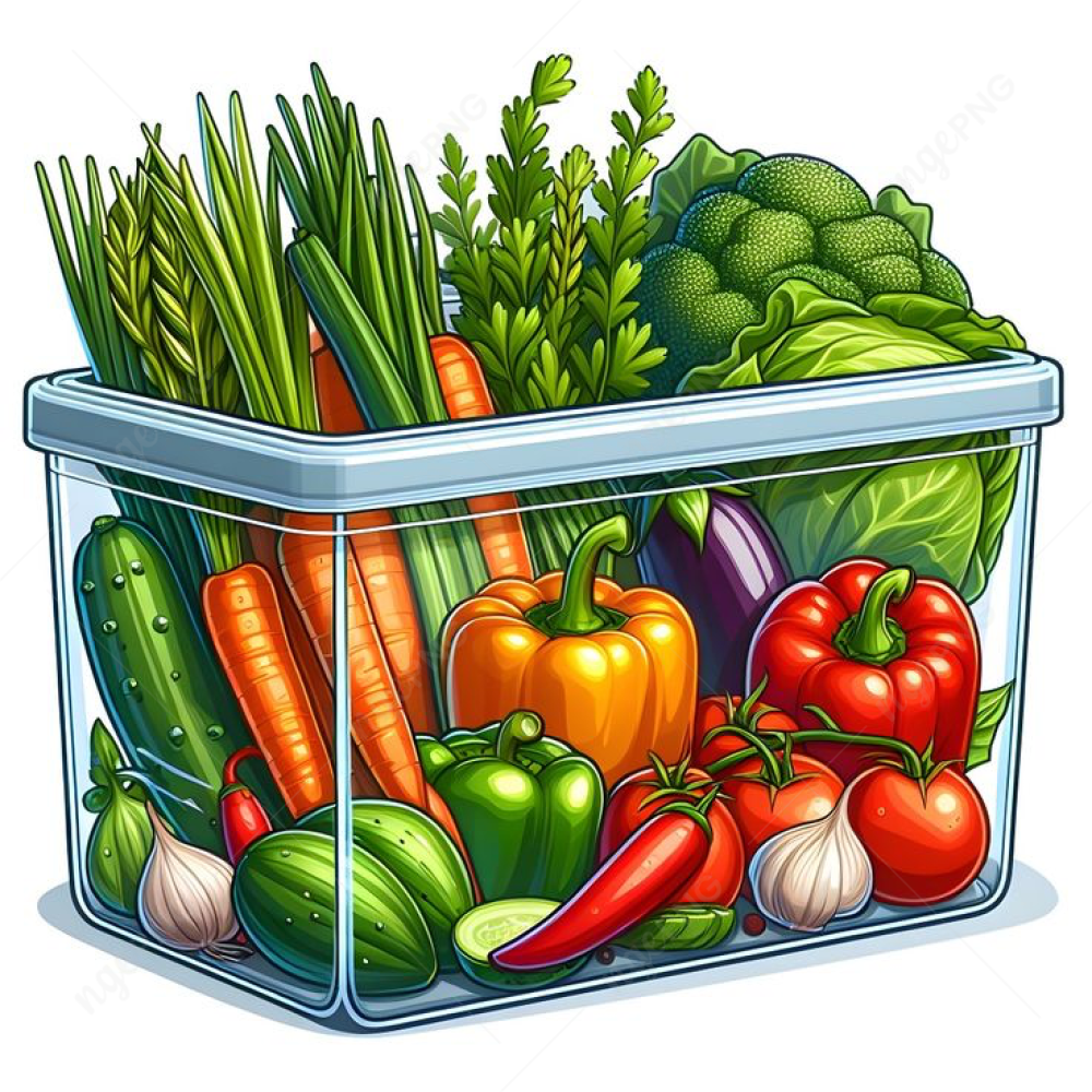 Vegetables in a container