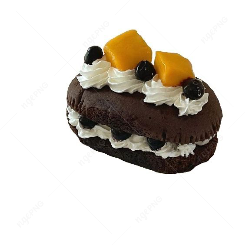 Chocolate cake with custard