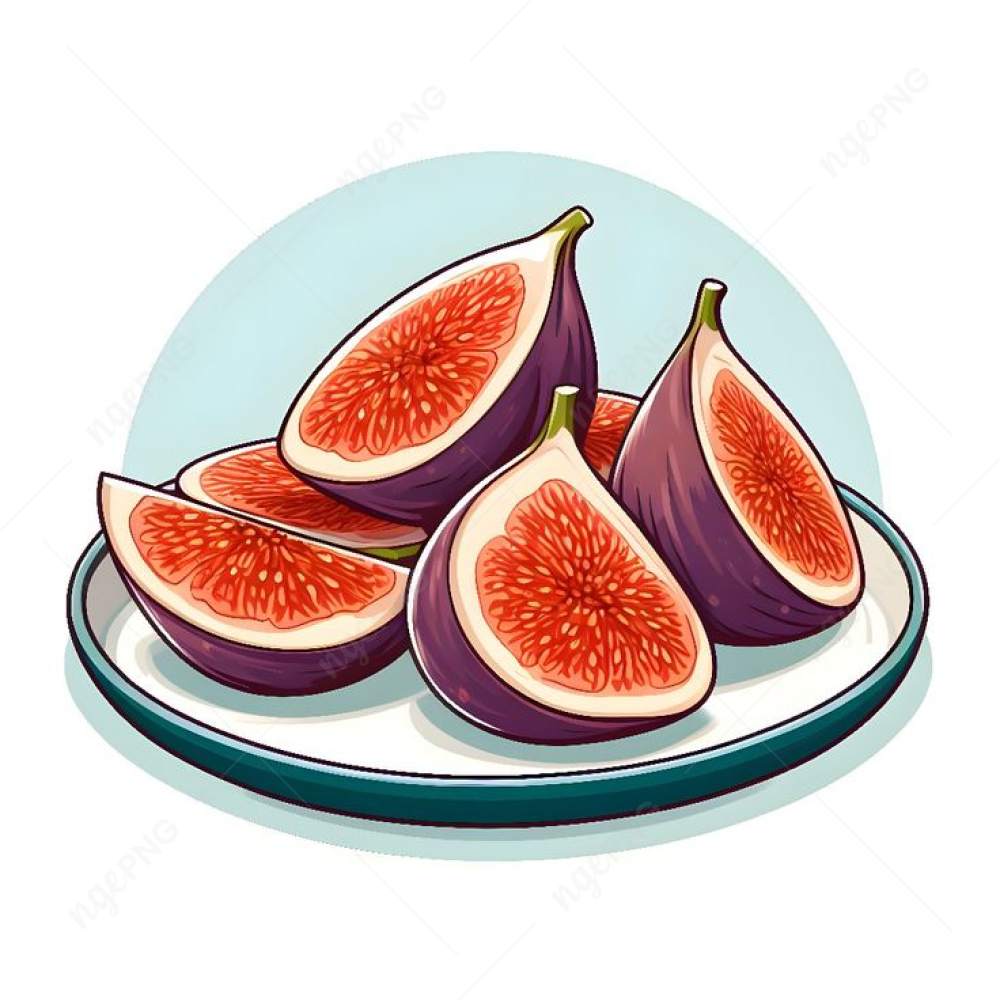 Portion of fresh figs