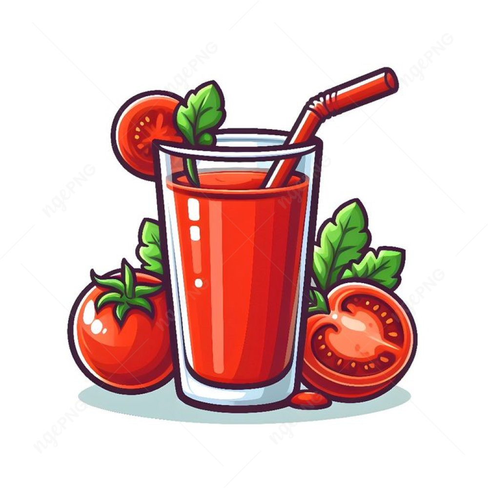 Glass tomato juice