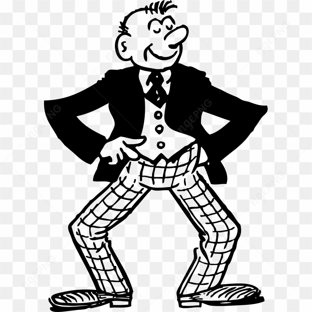 Man clipart black and white