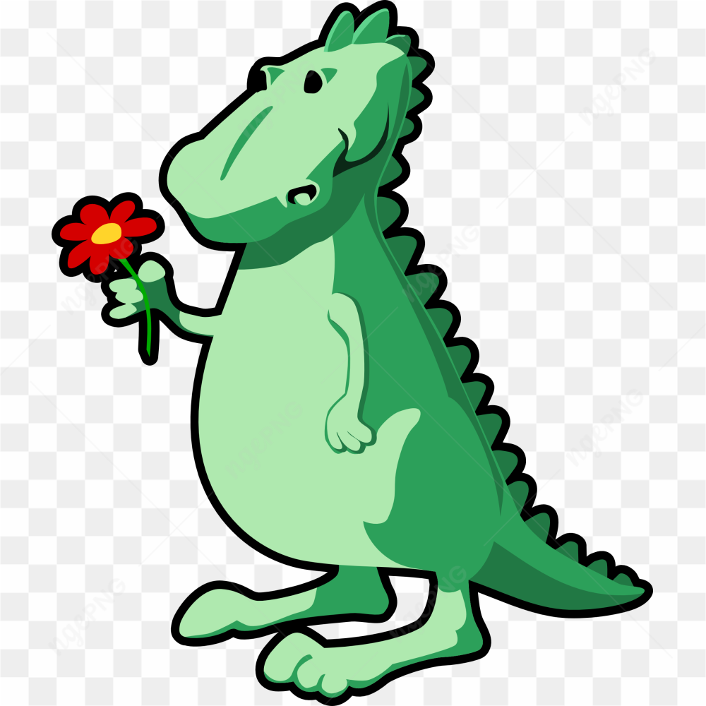 Dinosaur love flower