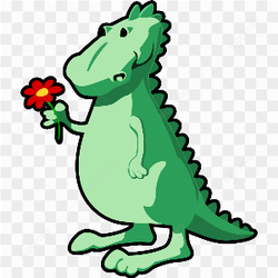 Dinosaur love flower
