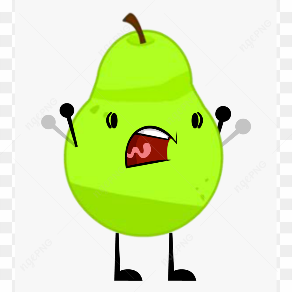 Green pear clipart