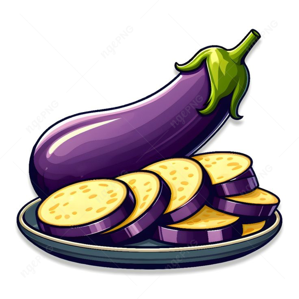 Portion of chopped eggplant