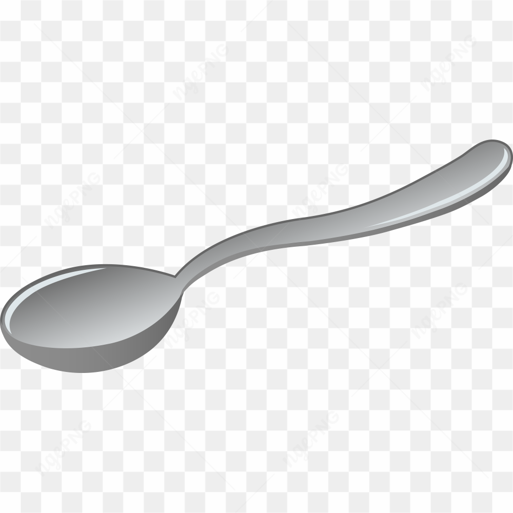 Grey spoon clipart
