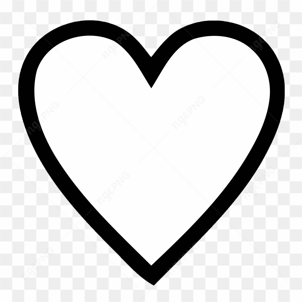 Heart shape line drawing