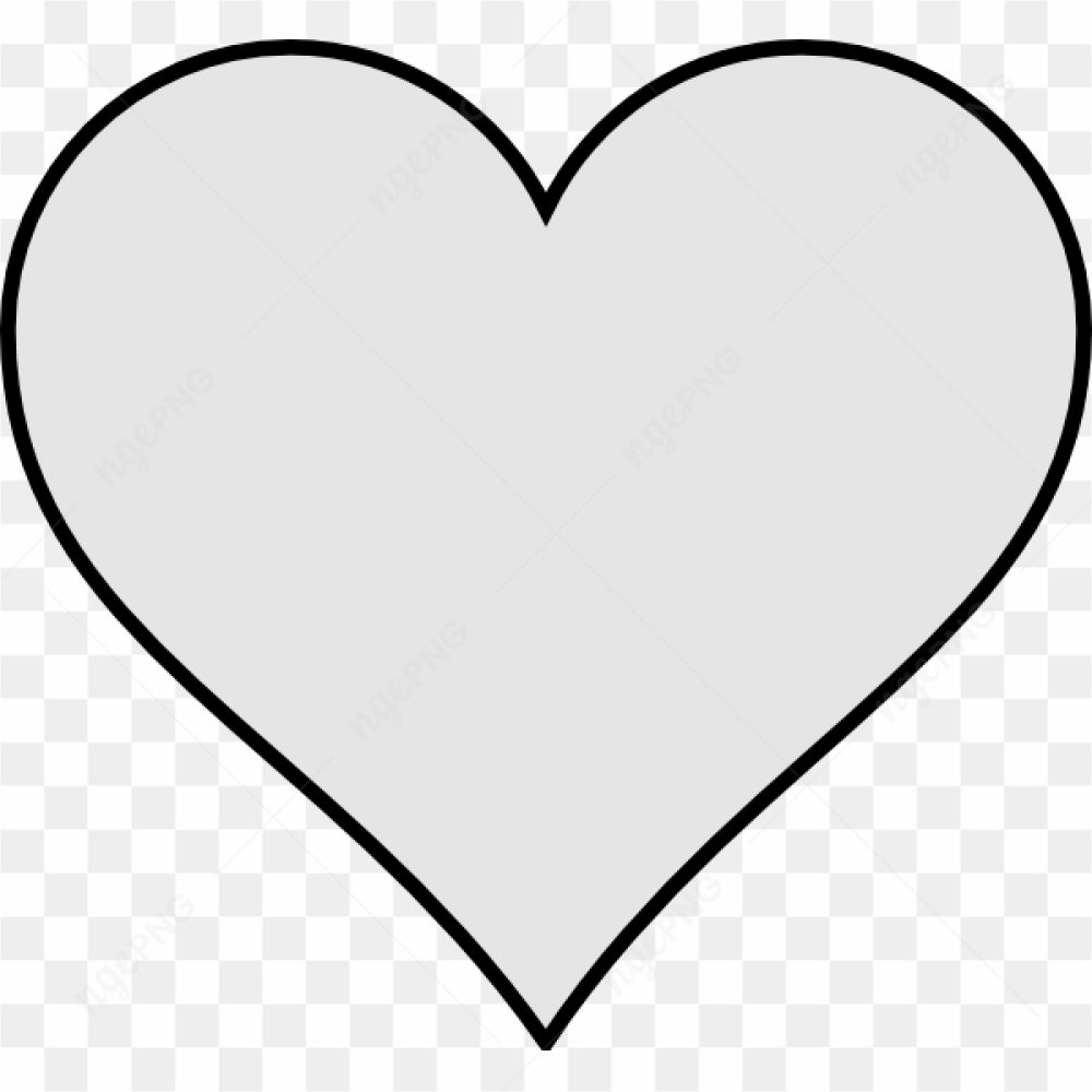 White heart clipart