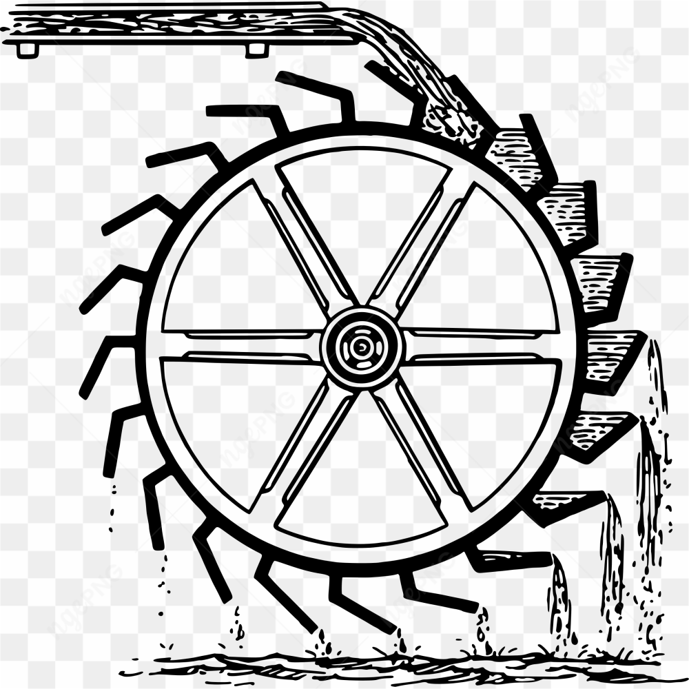 Water wheel clipart