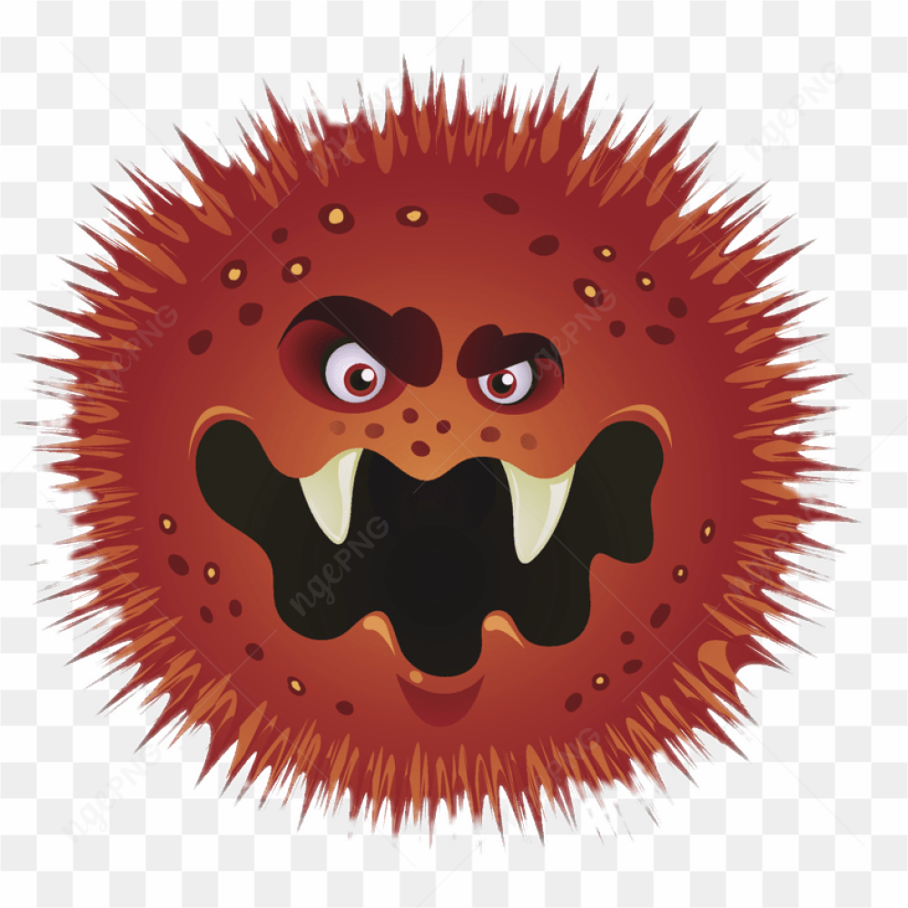 Red bacteria face
