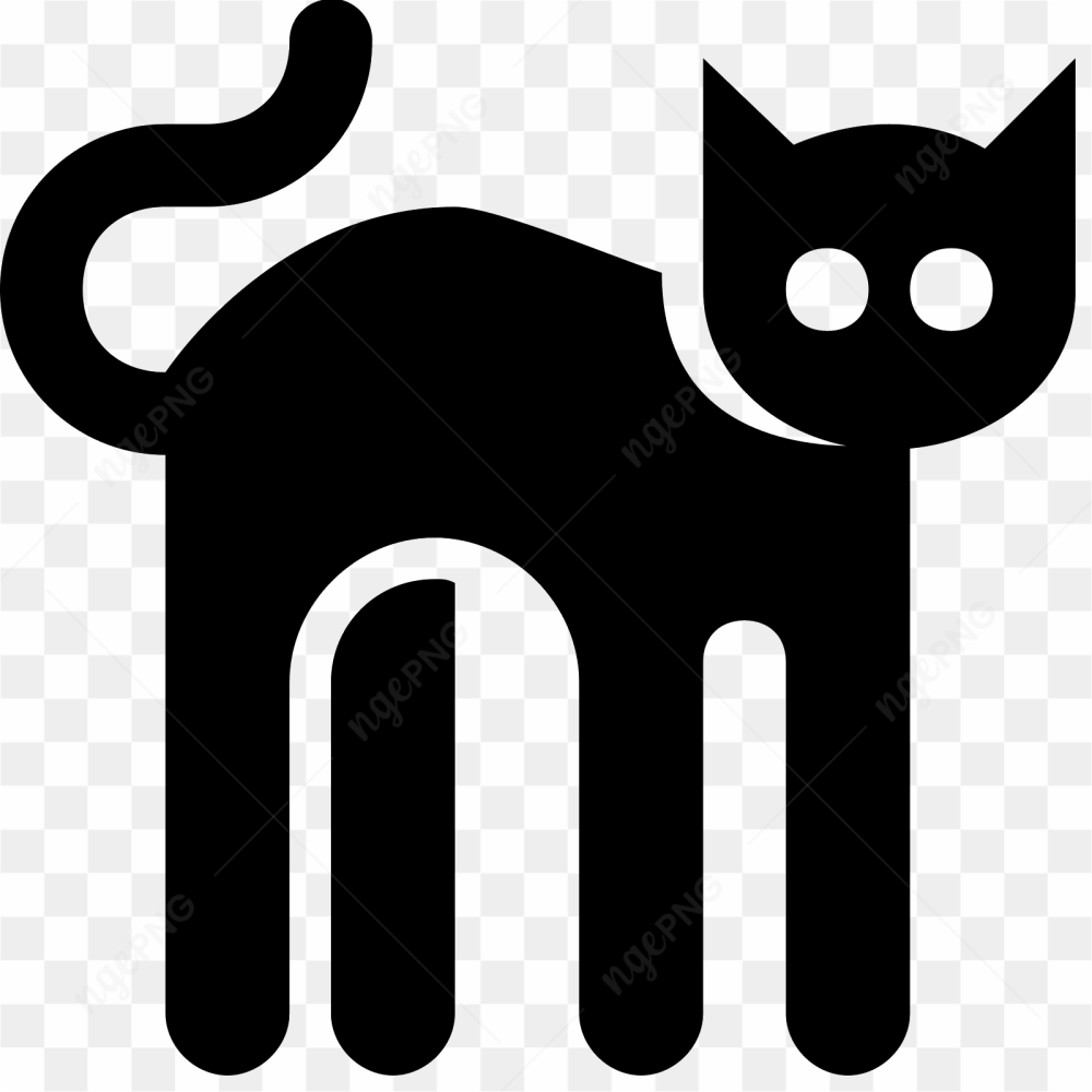 Black cat logo
