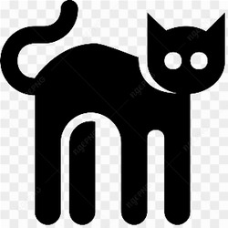 Black cat logo