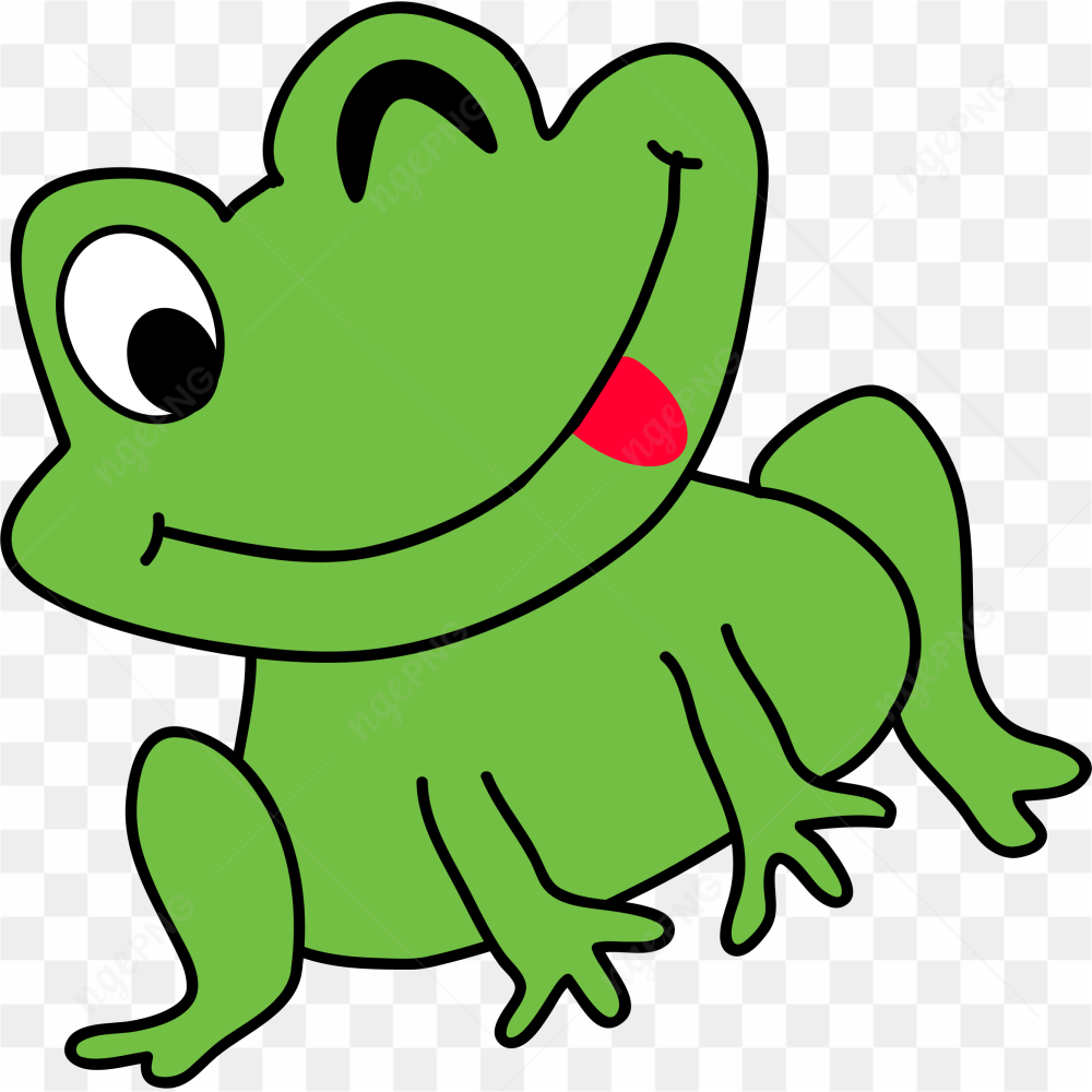 Cartoon frog smiley