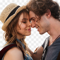 Jovem casal namorando
