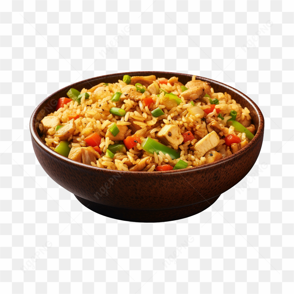 Prato de arroz de legumes