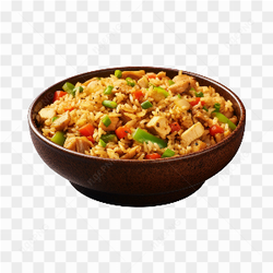 Prato de arroz de legumes
