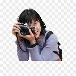 MULHER COM MQUINA FOTOGRAFANDO