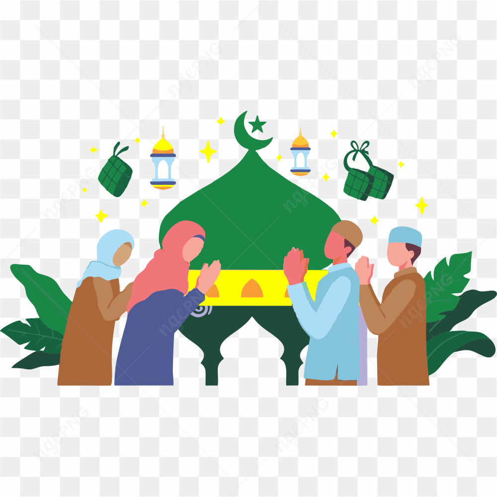 Silaturahmi kartun png