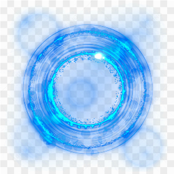 Un cercle bleu donne du pouvoir grce  une lumire clatante 