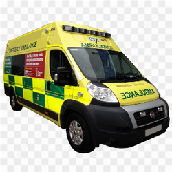 Ambulance jaune et verte