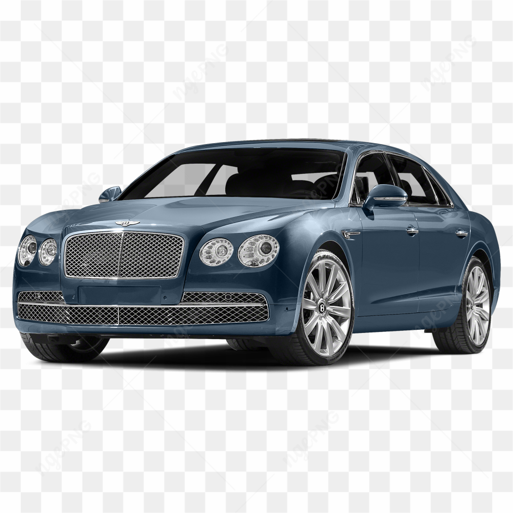 Une Bentley Flying Spur W12 d\'un bleu profond