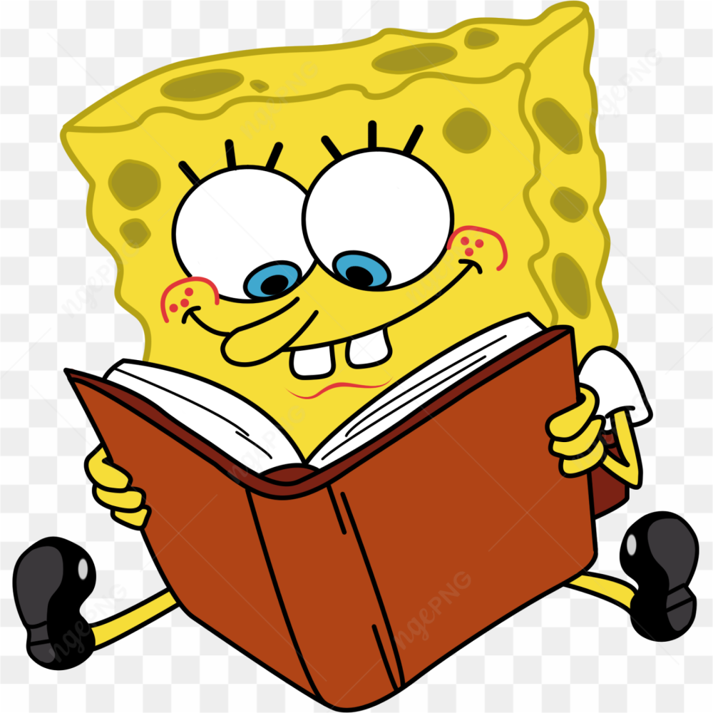 Bob l\'ponge lit un livre