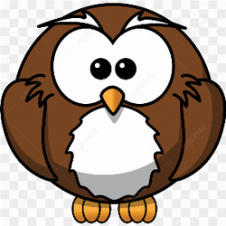 Hibou curieux marron