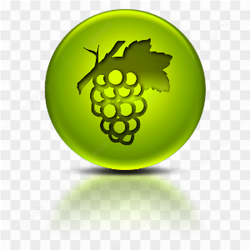 Un bouquet de raisins sur un fond vert