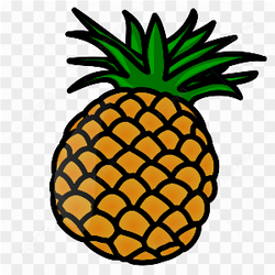 Un ananas juteux sur fond blanc