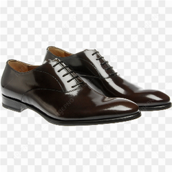 Une paire de chaussures Oxford en cuir marron