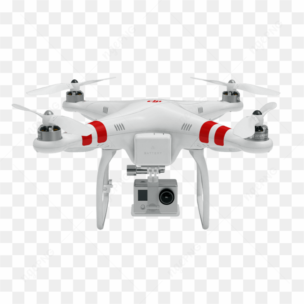Un drone DJI Phantom 4 Pro avec une camra attache
