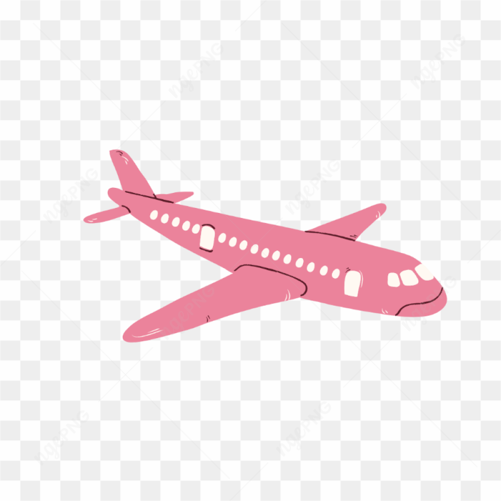Pink color aeroplane