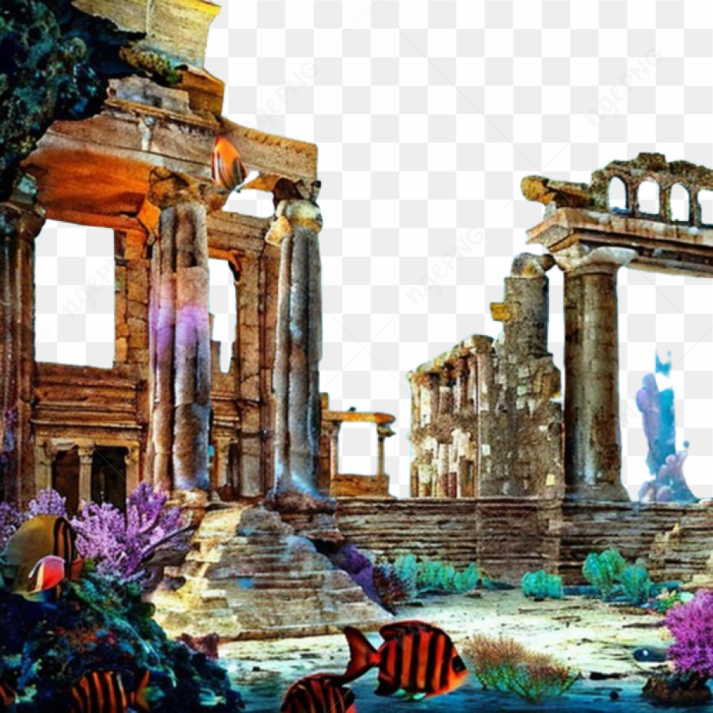 Atlantis underwater acropolis