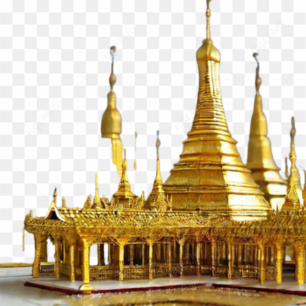 Birmania Shwedagon Pagoda golden stupa
