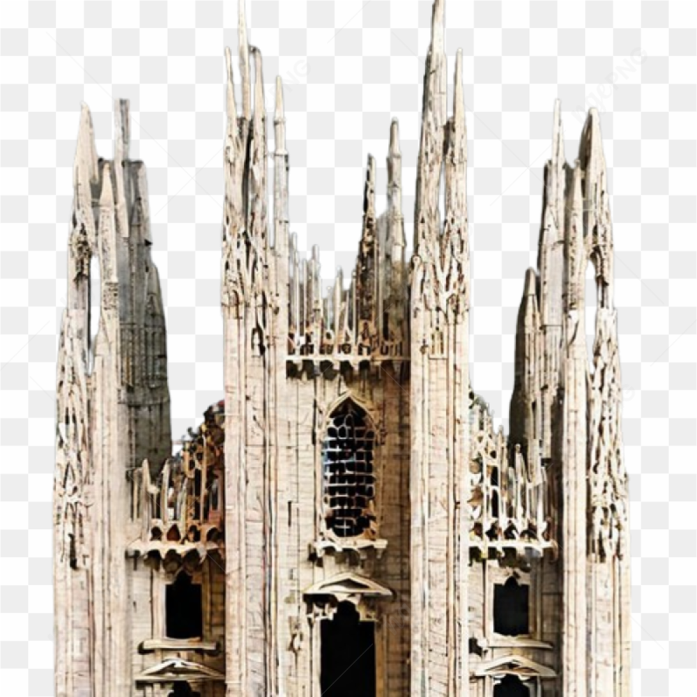 Milan cathedral gothic spires italia
