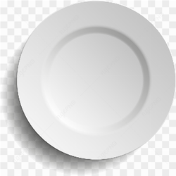 Ceramic white plate