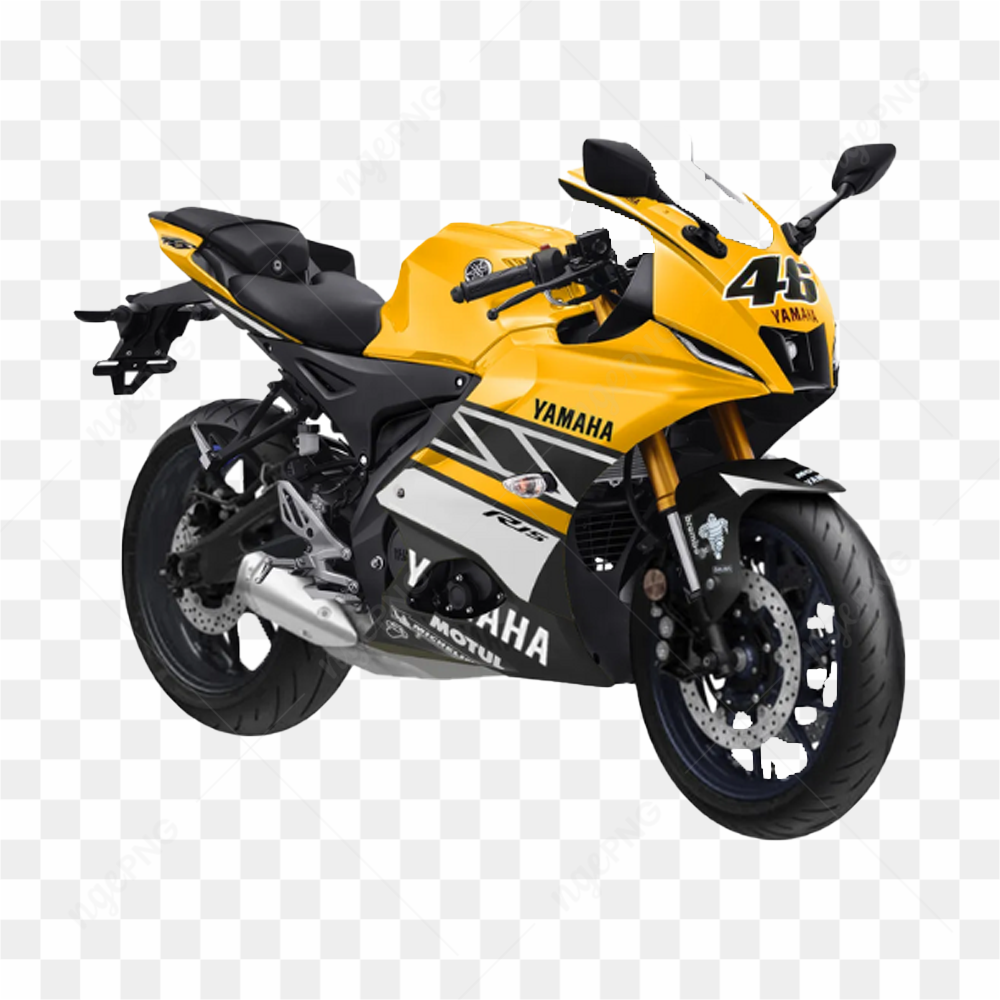 Yellow yamaha motors