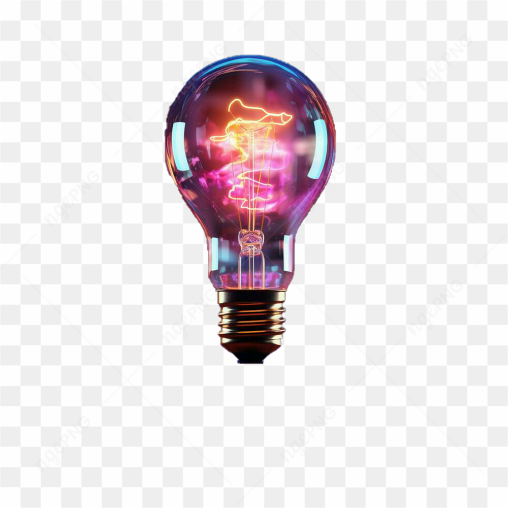 Lampe neon colored
