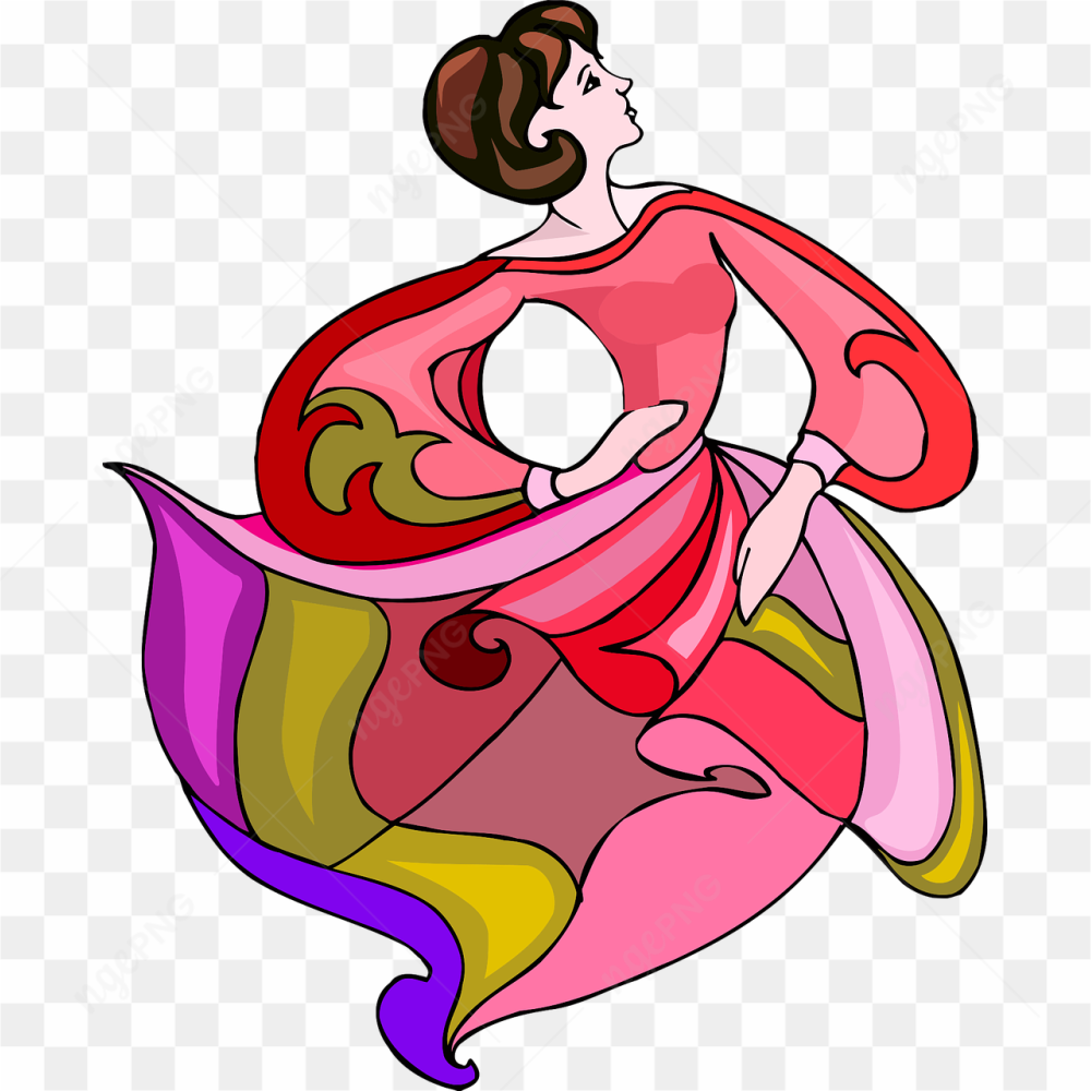 Colorful dress pic