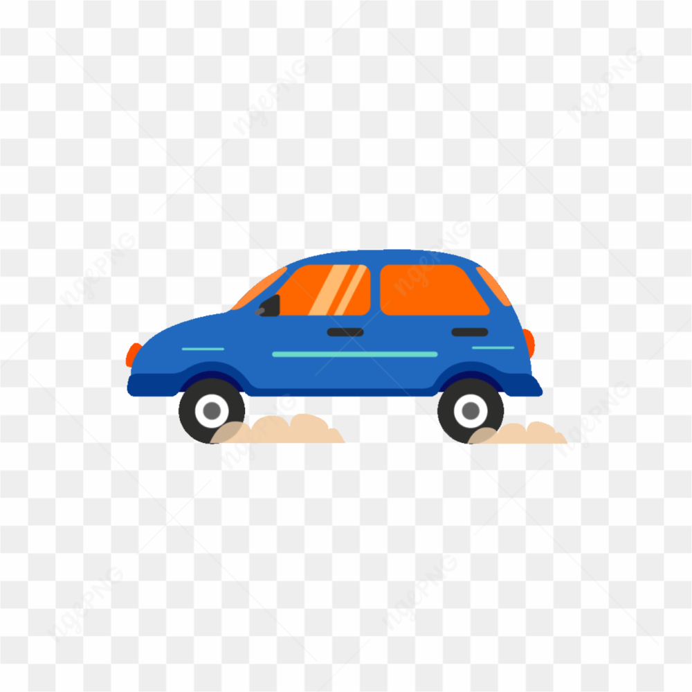Mobil biru kecil