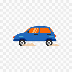 Mobil biru kecil